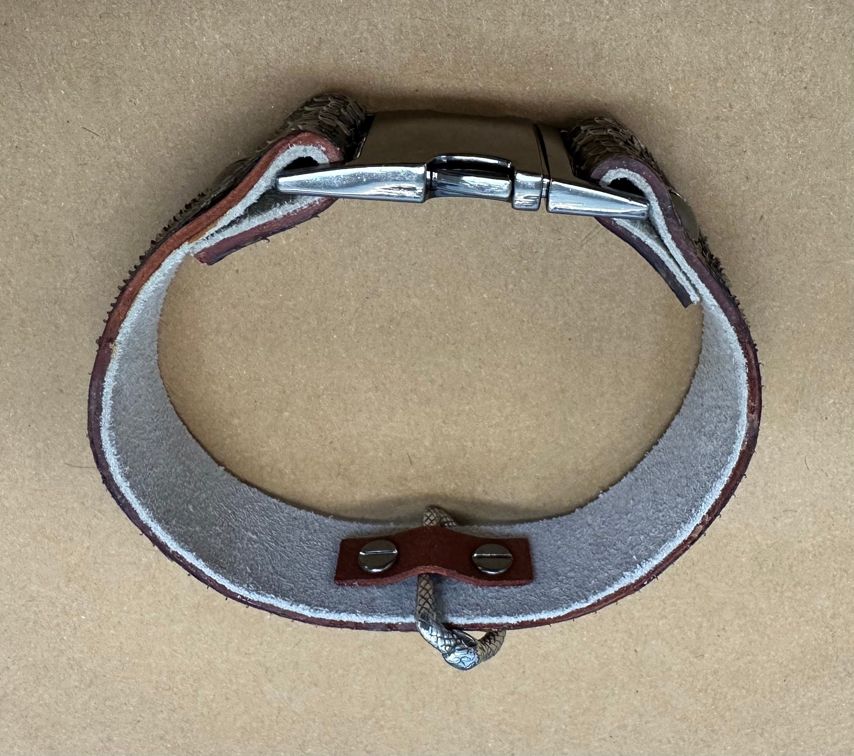 Natural Python Dog Collar