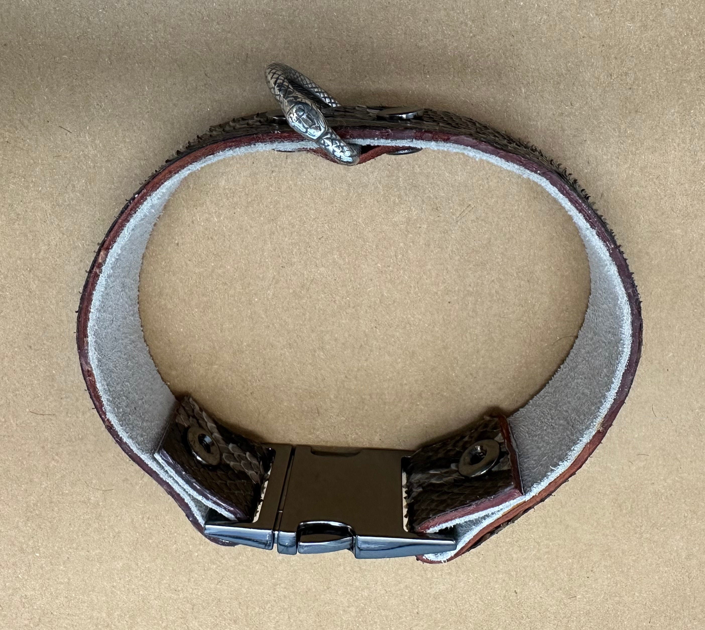 Natural Python Dog Collar
