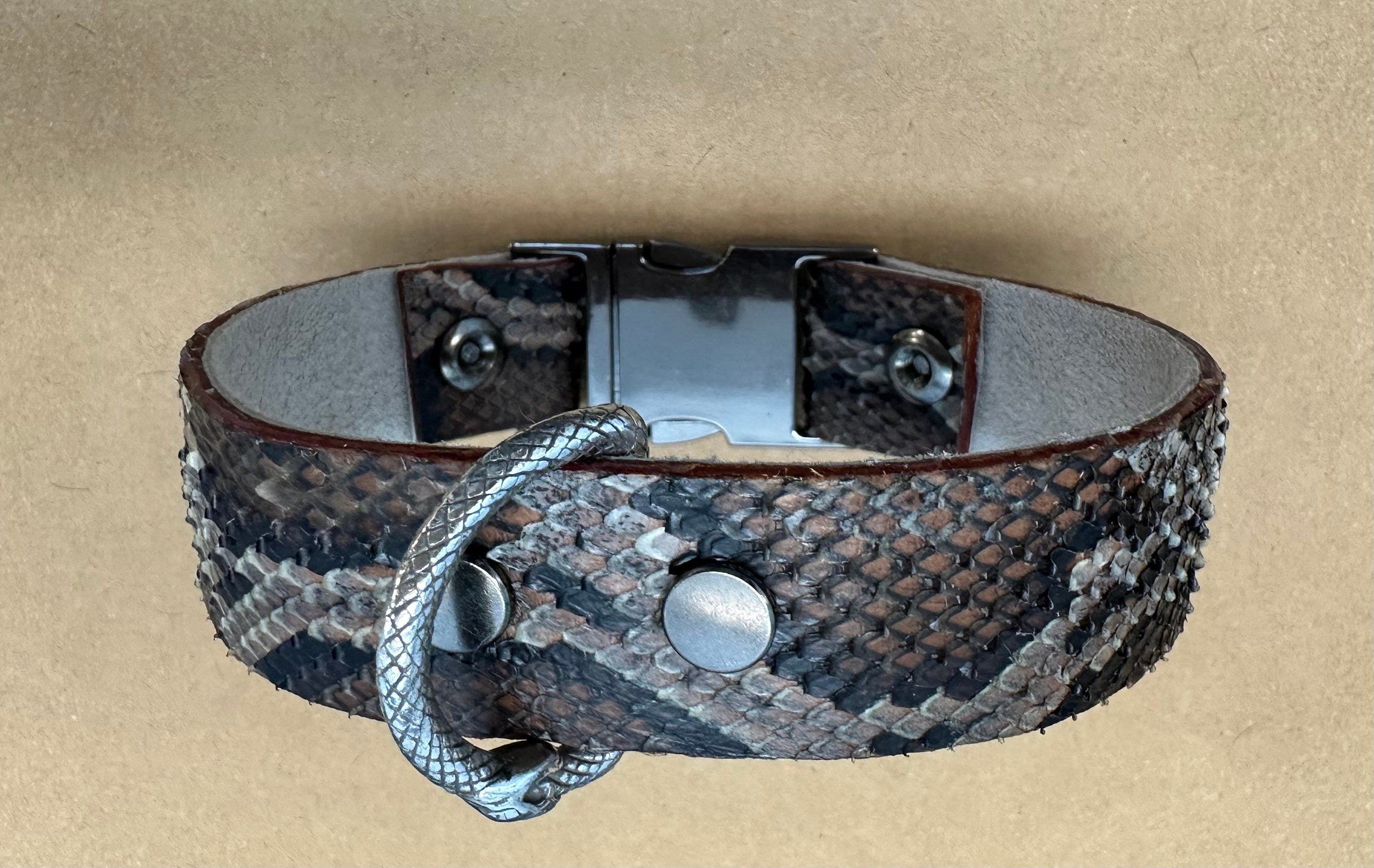 Natural Python Dog Collar