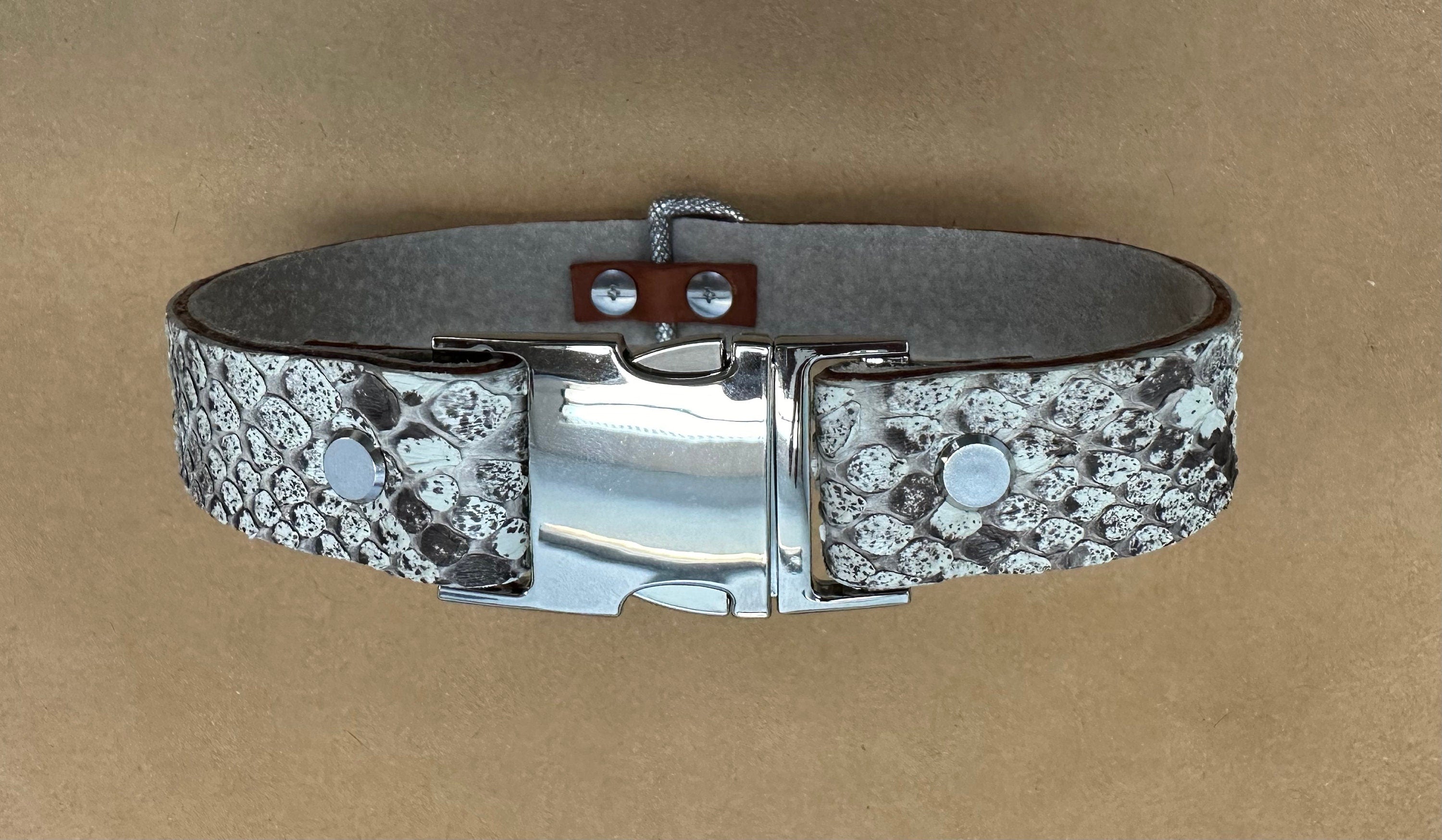 Tanned Python Dog Collar