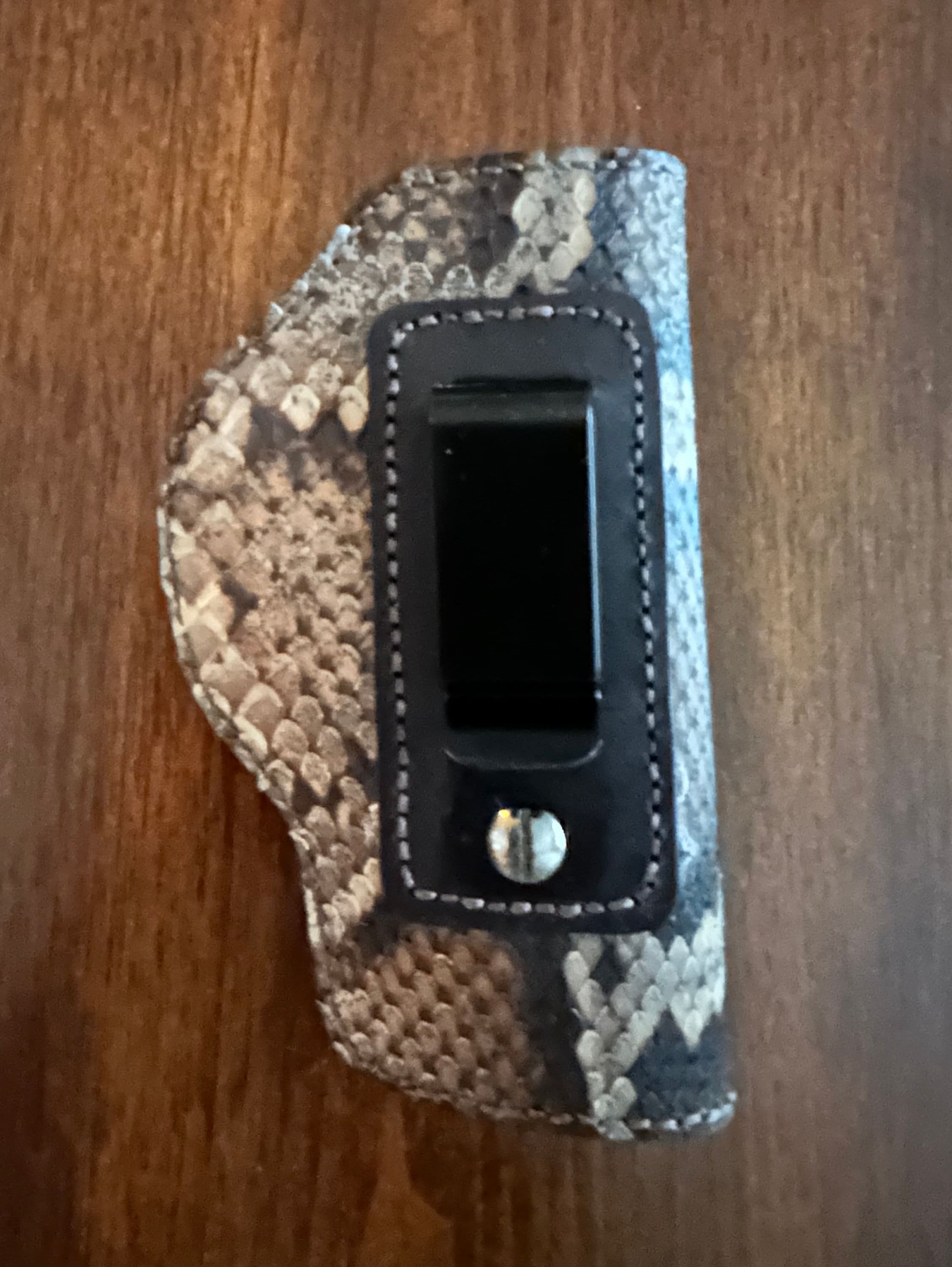 Natural Python Gun Holster  (Clip-On)