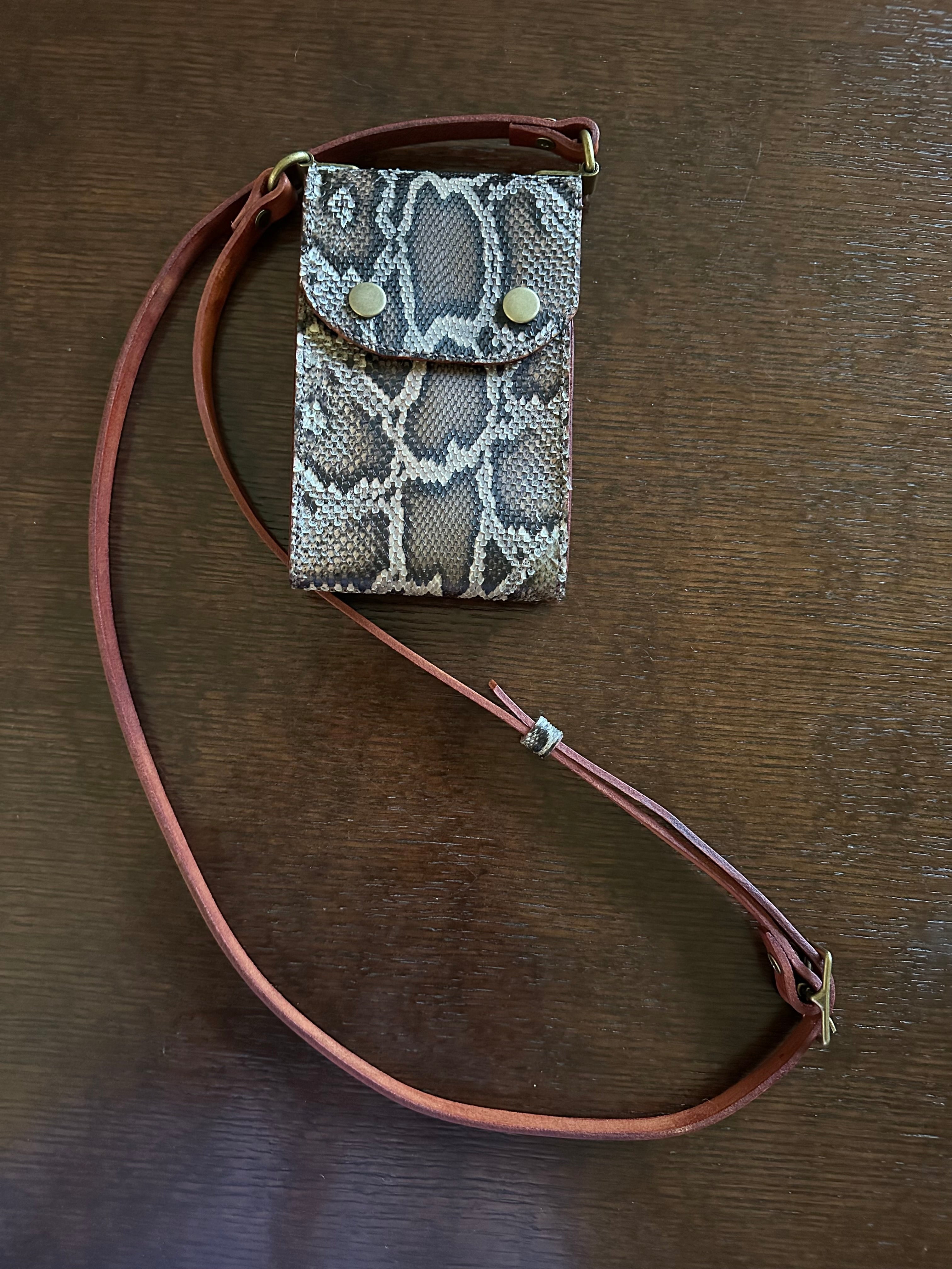 Natural Python crossbody Purse - Everglades Series