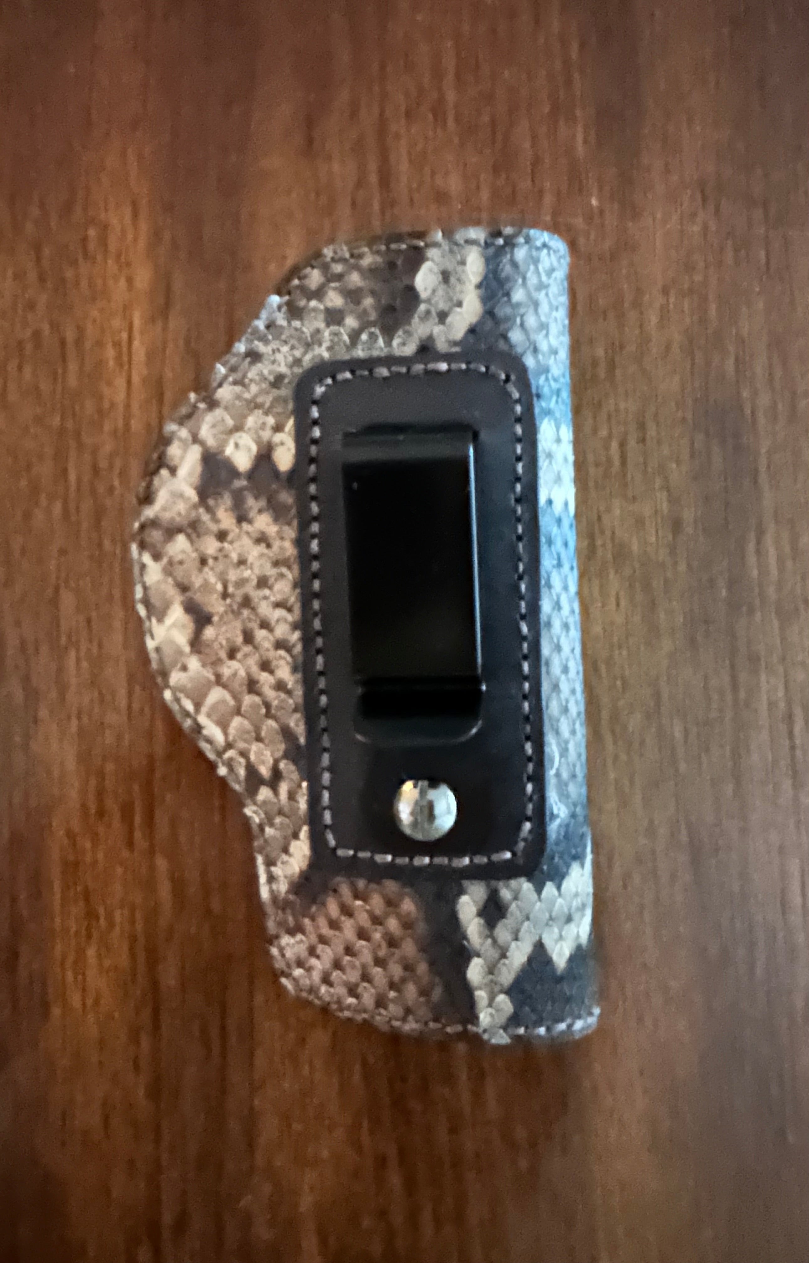 Natural Python Gun Holster  (Clip-On or Belt) - Everglades Series