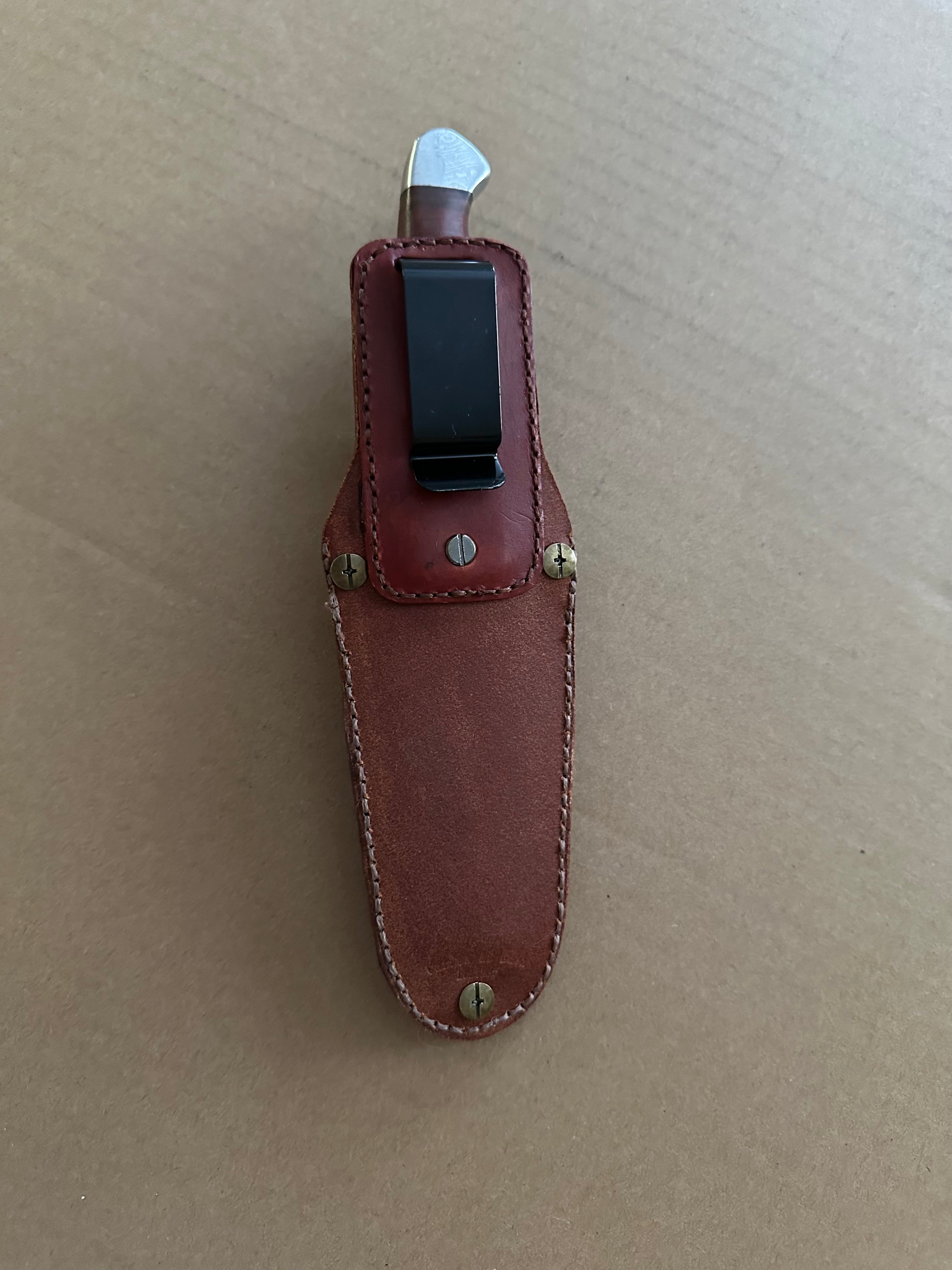 Natural Python Knife Sheath (5” blade)...Knife included