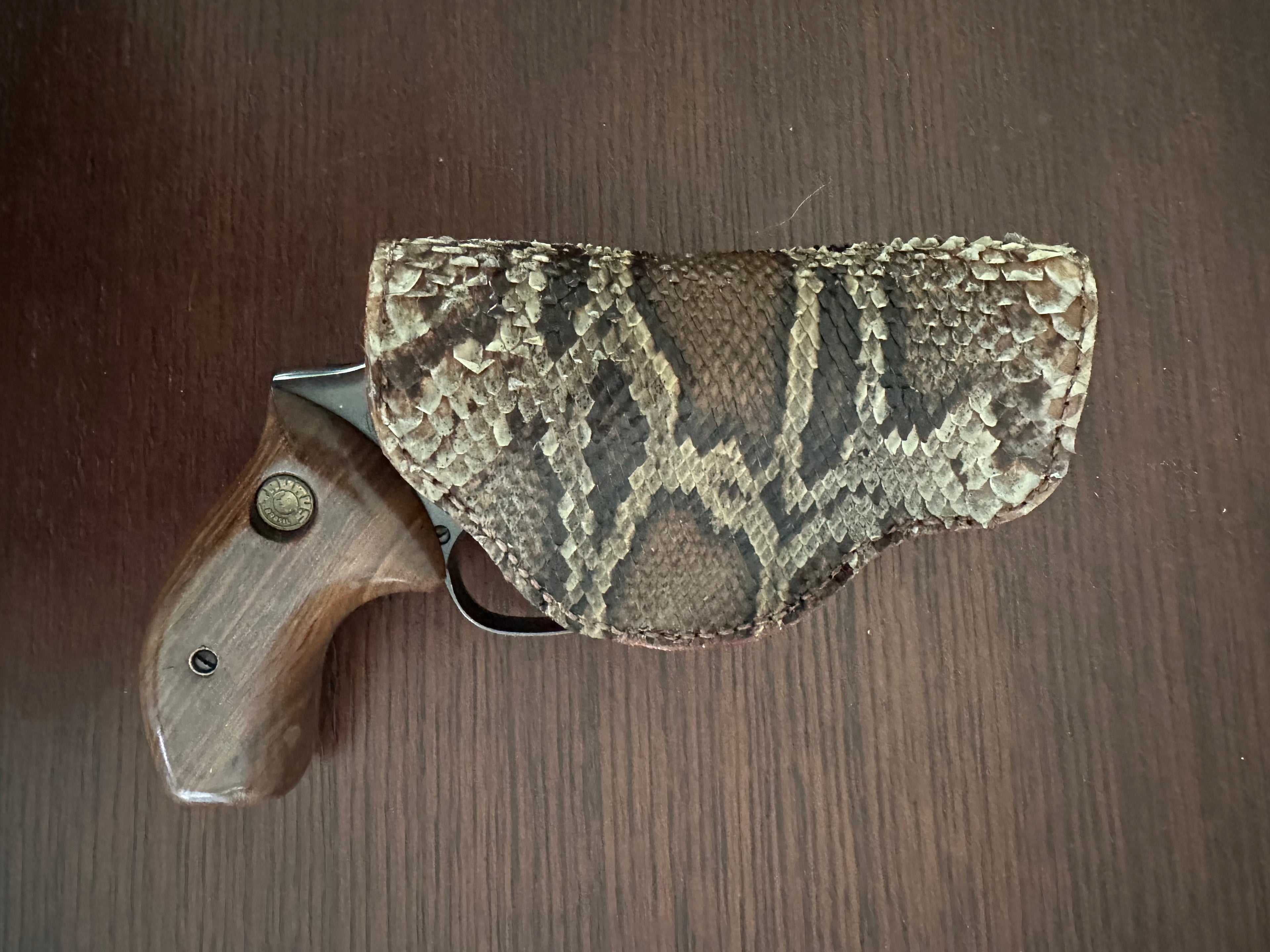 Natural Python Gun Holster  (Clip-On)