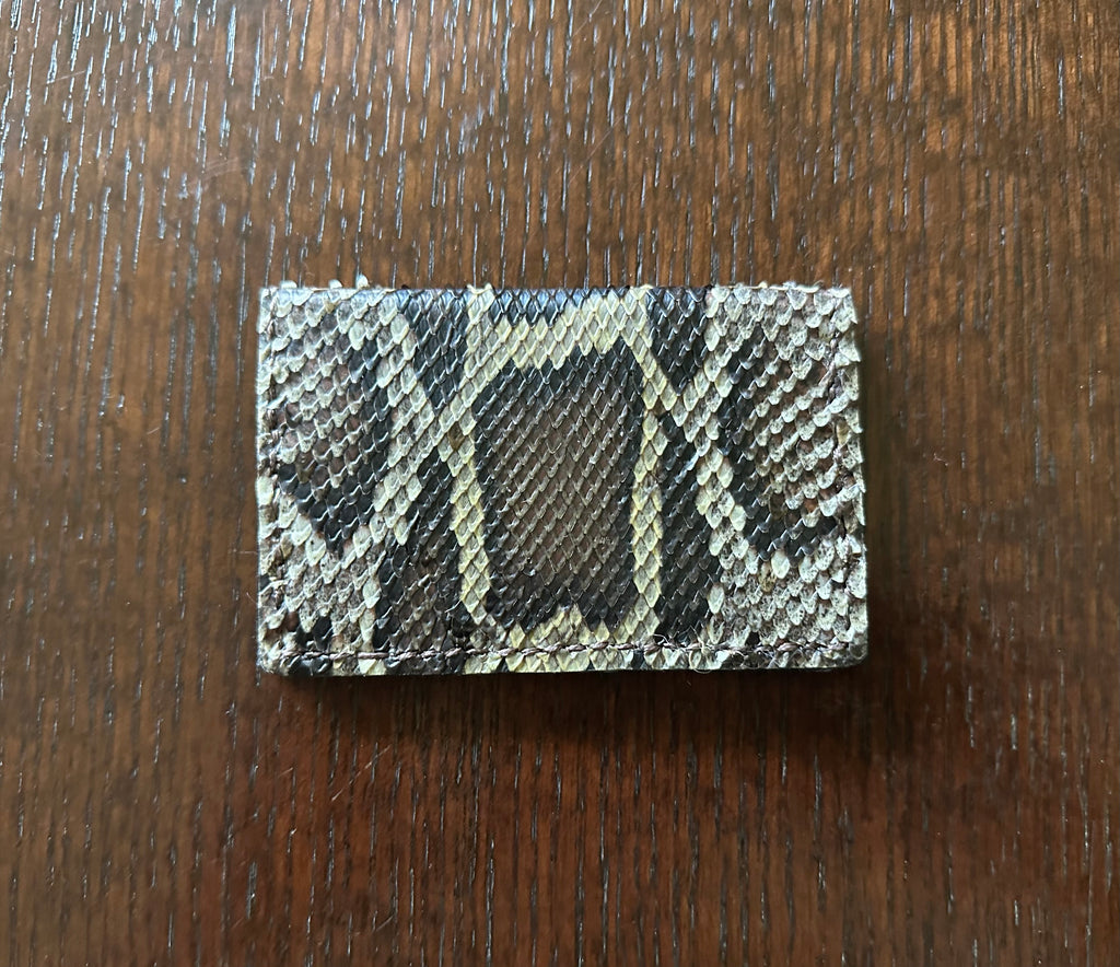 Natural Python Card Wallet - Everglades Series