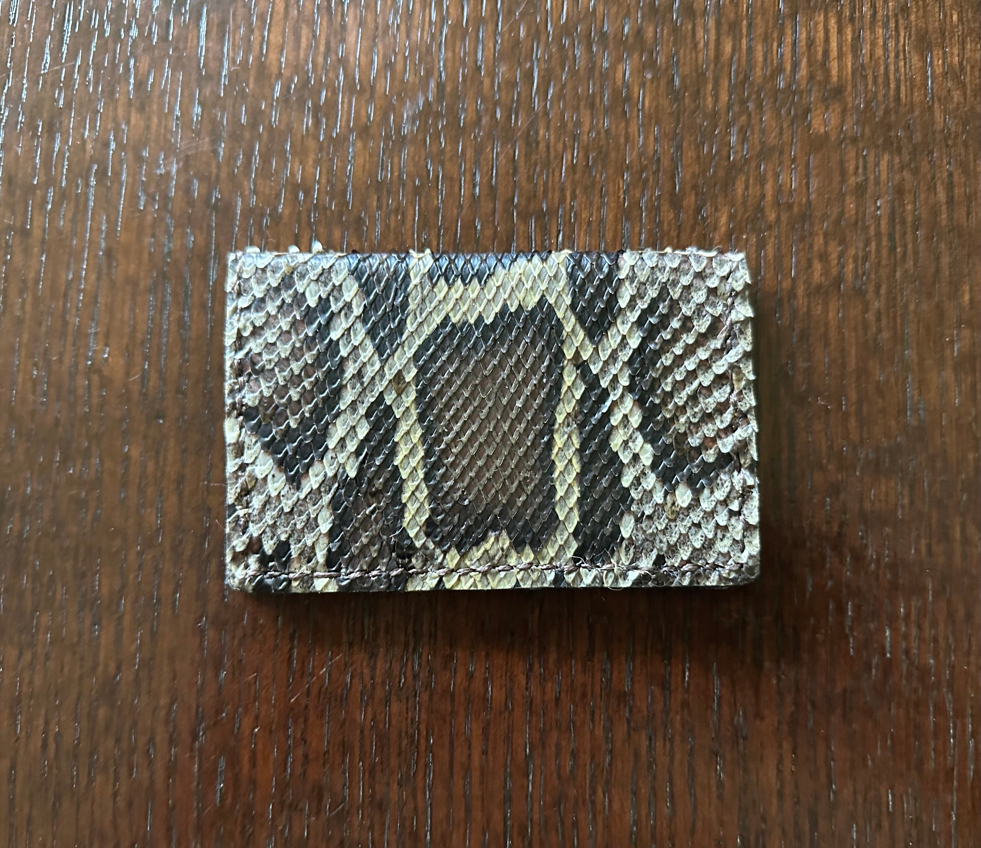 Natural Python Card Wallet - Everglades Series