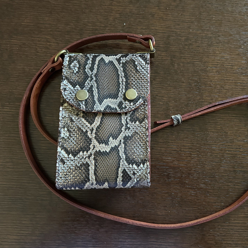 Natural Python crossbody Purse - Everglades Series