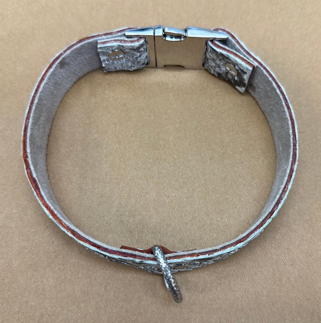 Tanned Python Dog Collar