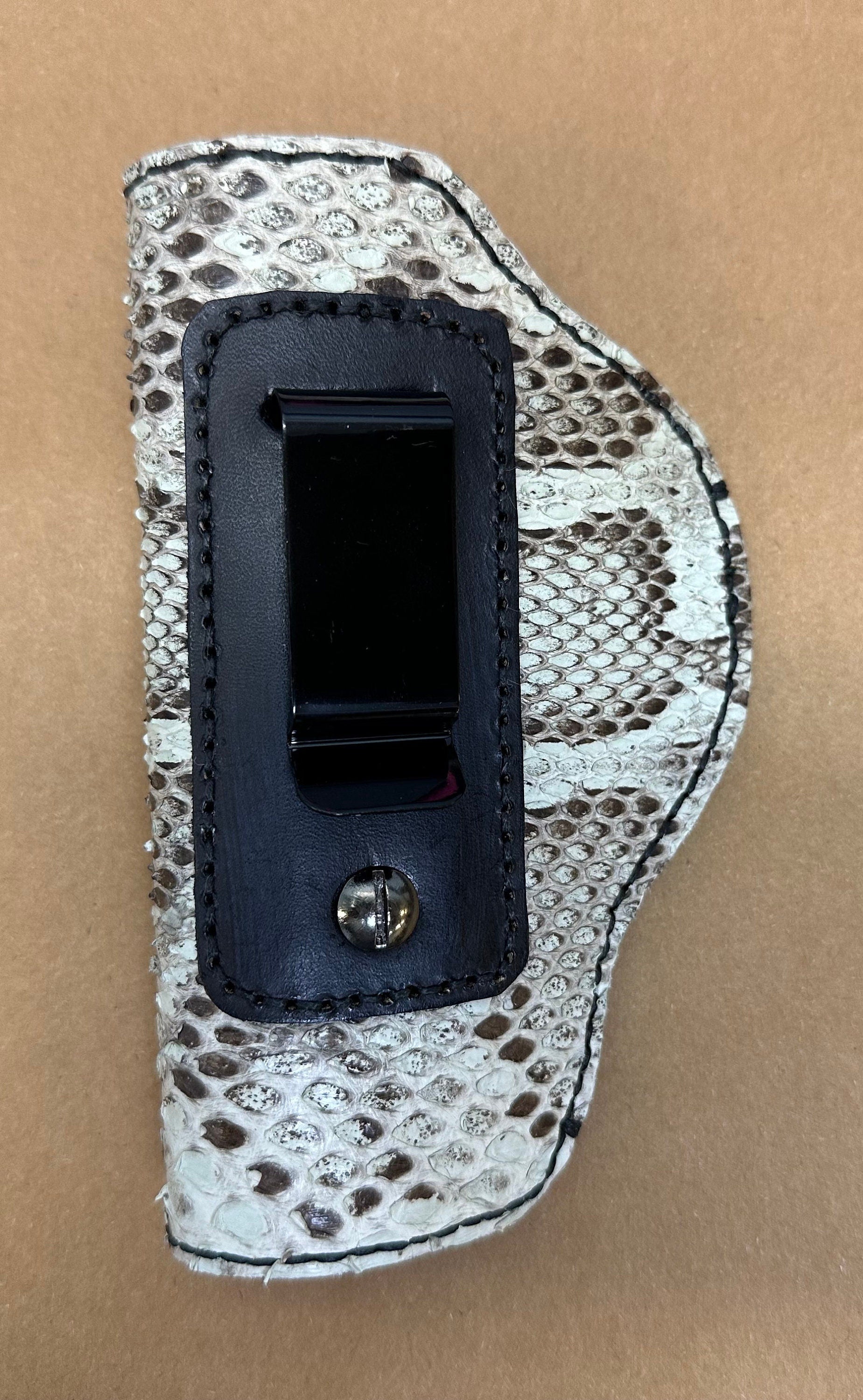 Tanned Python Gun Holster (clip-on)