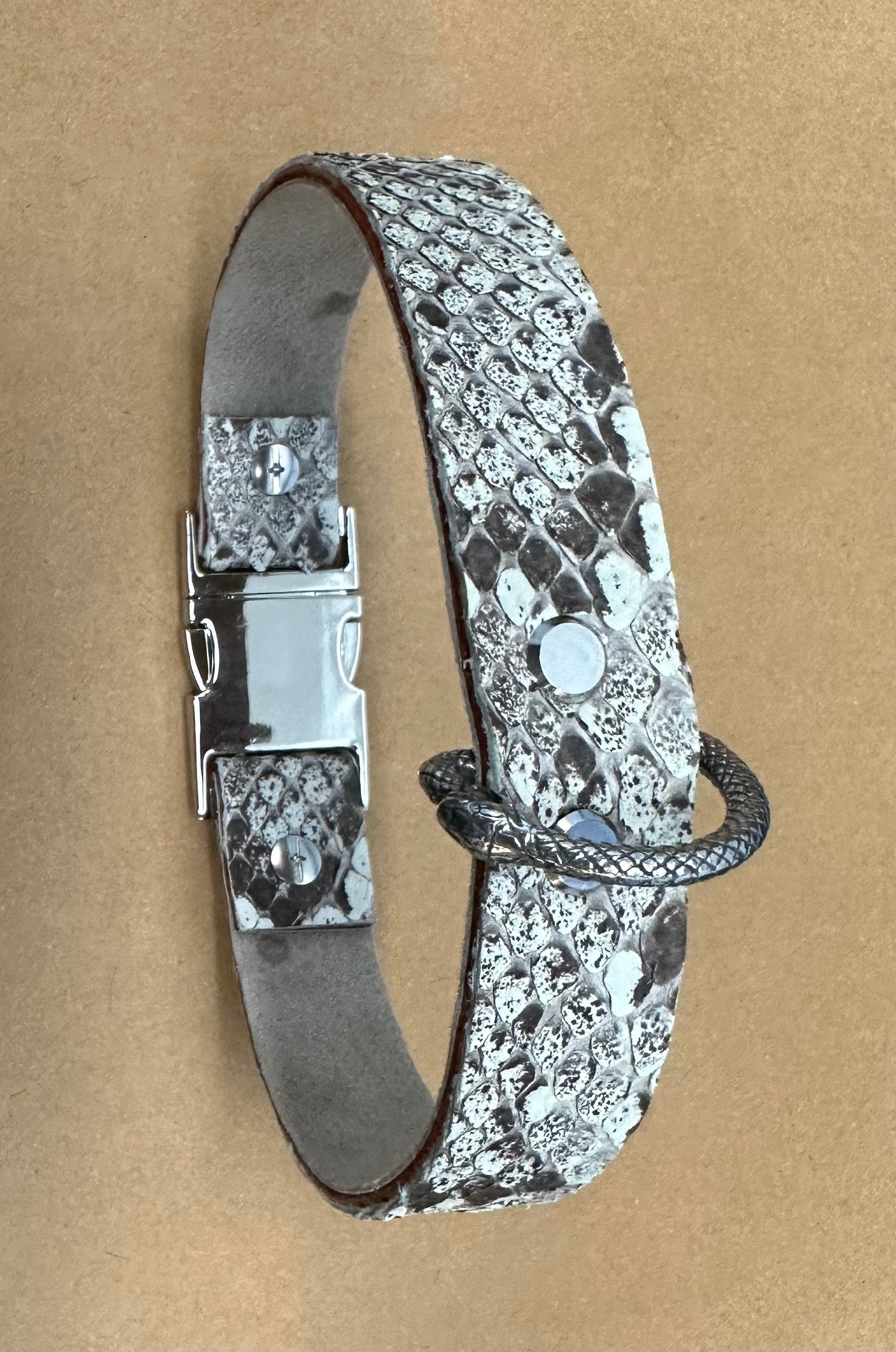 Tanned Python Dog Collar
